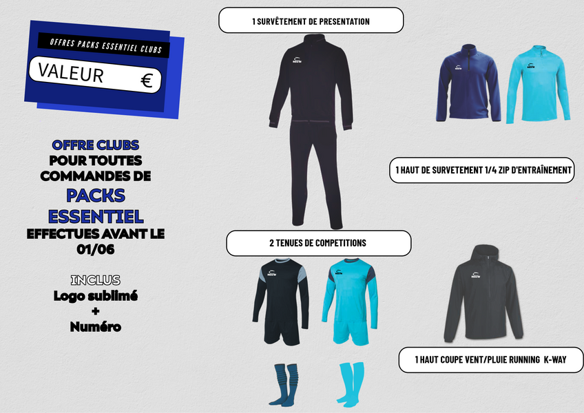 OFFRES DE PERSONNALISATION DE PACK POUR LES CLUBS